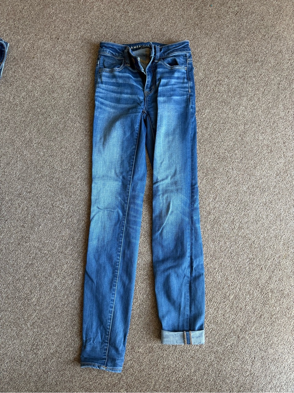 American Eagle Outfitters Women's Blue Skinny Jeans - Faded Indigo